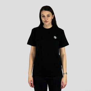 Zwart Unisex T-Shirt met logo